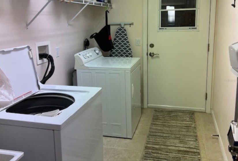 Laundry room with washer and dryer