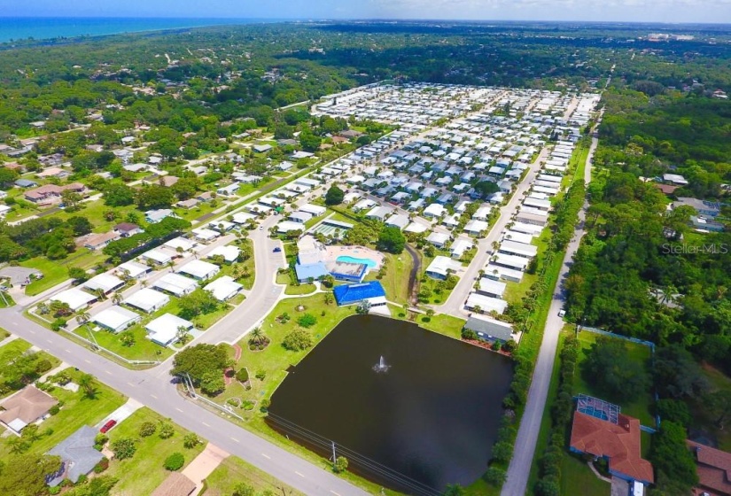 Ariel view of the park