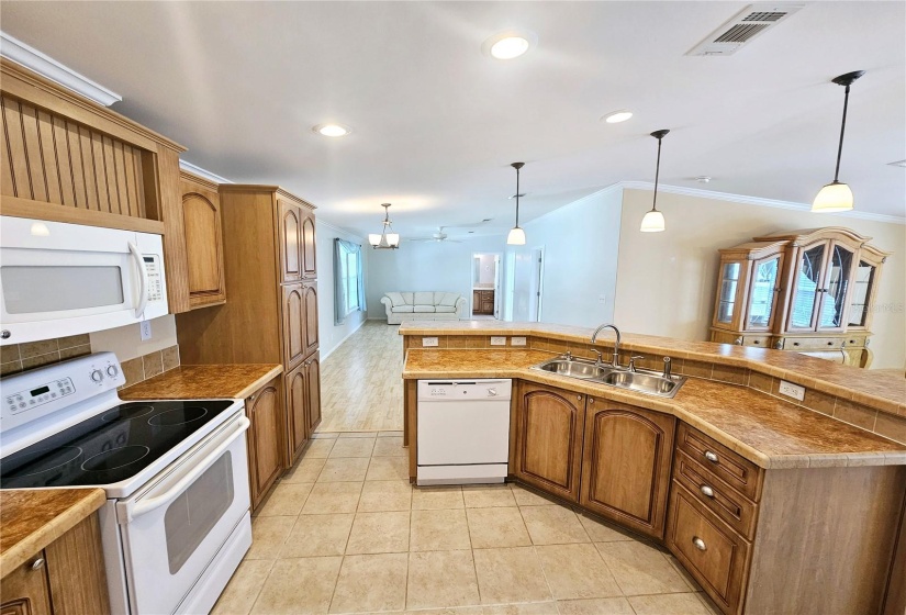 Open Floor Plan with Large Kitchen with breakfast that can fit 6 people or more