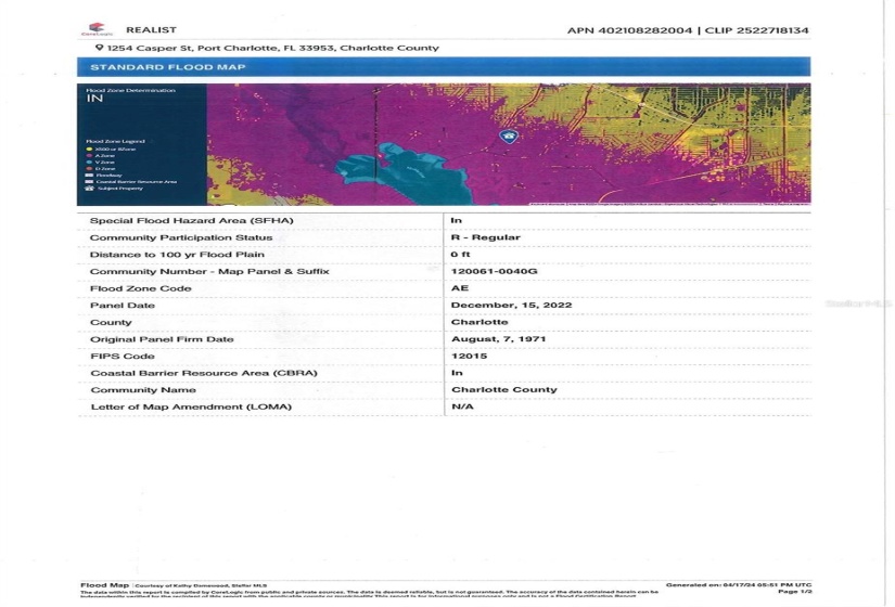 Flood map