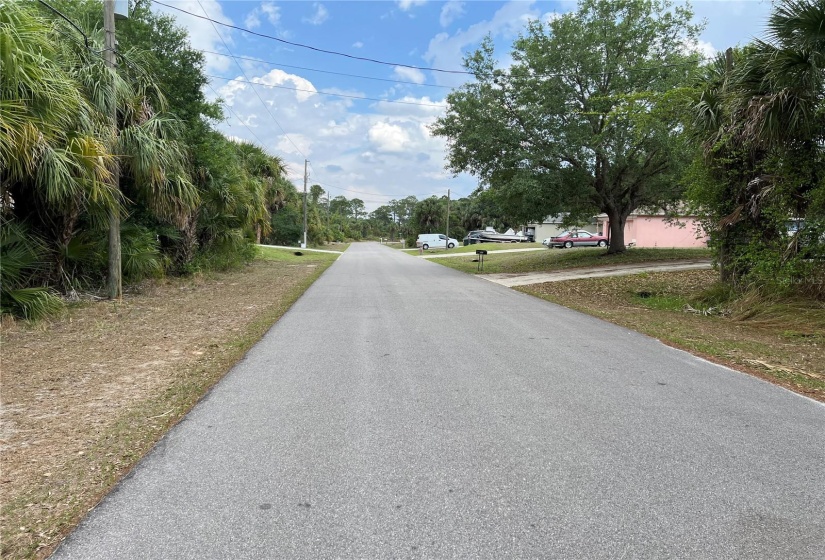 Facing west looking down Vogler Lane