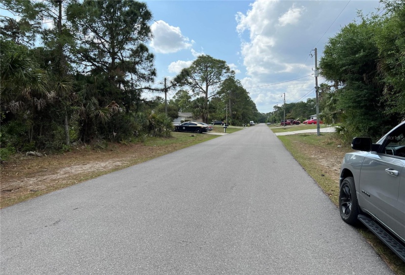 Facing east looking up Vogler Lane