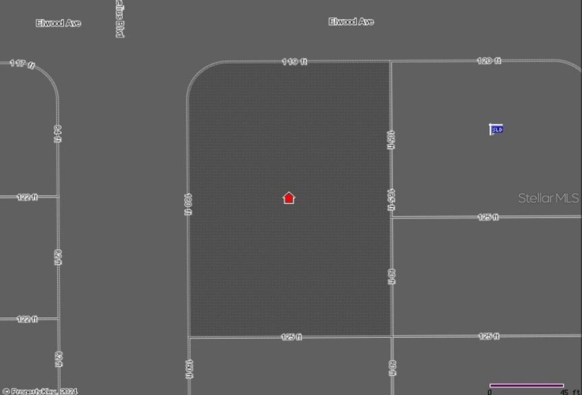 Lot diagram with measurements