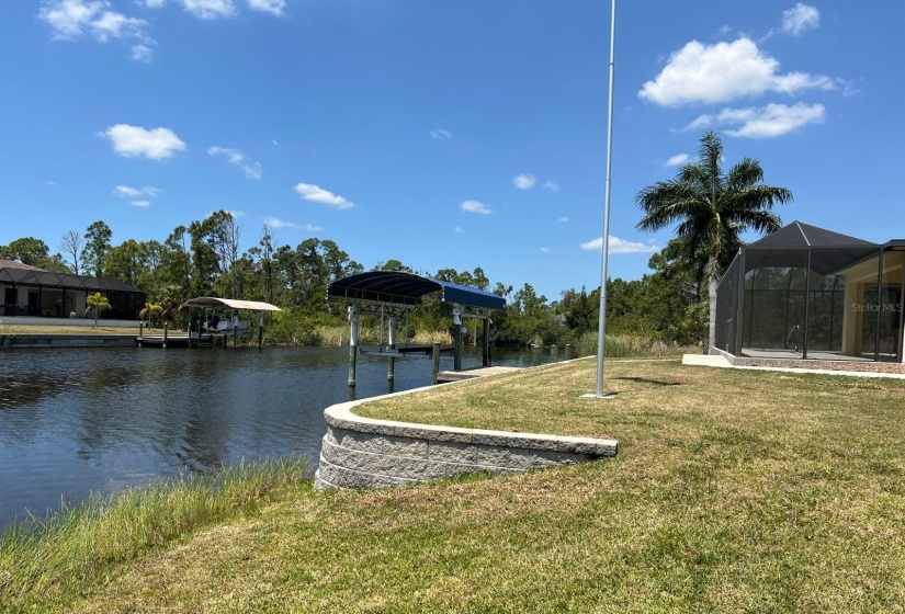 Backyard and waterway view