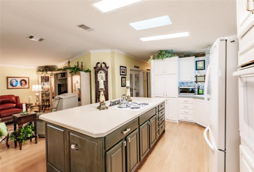 Views of Kitchen and Livingroom. Large open plan in this amazing home.