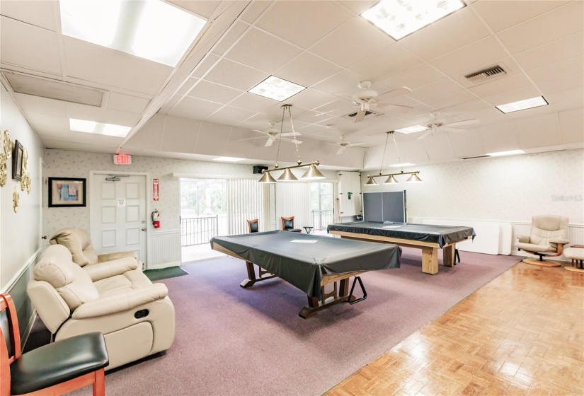 Pool table room.