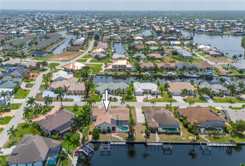 Aerial looking East