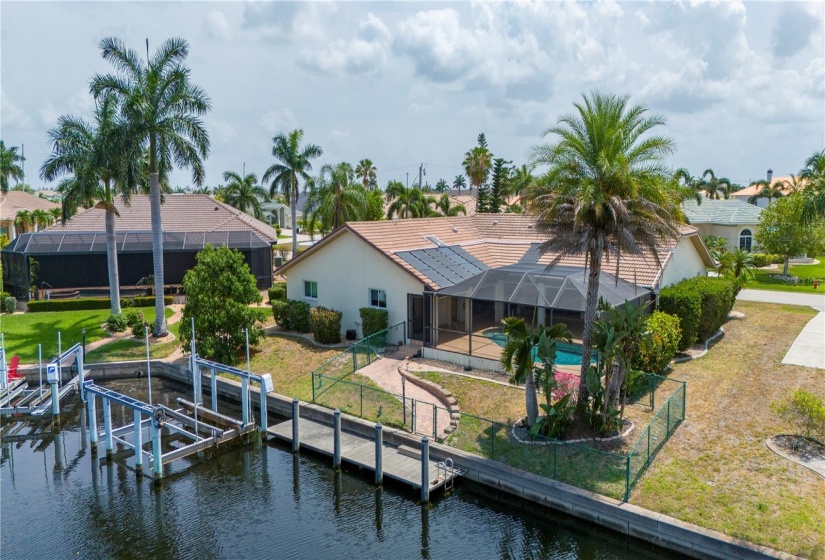 Rear of home with 91 FEET of SEAWALL