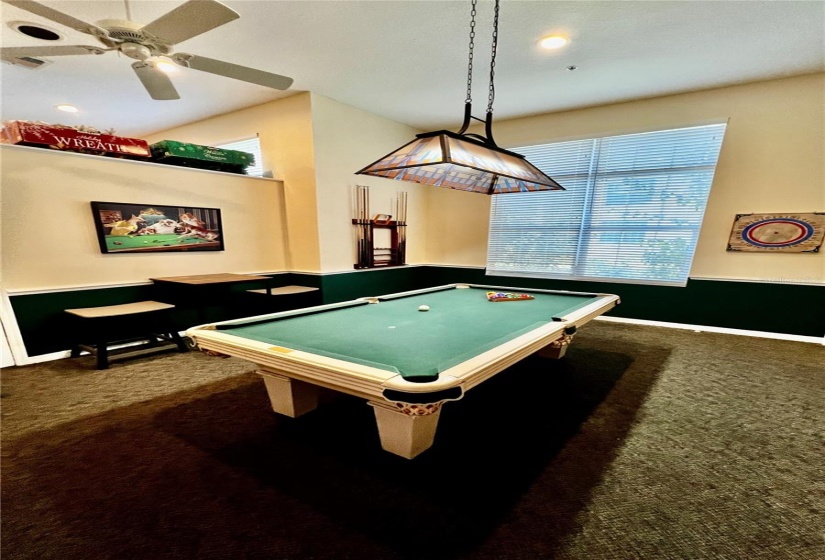 Billiards room in clubhouse