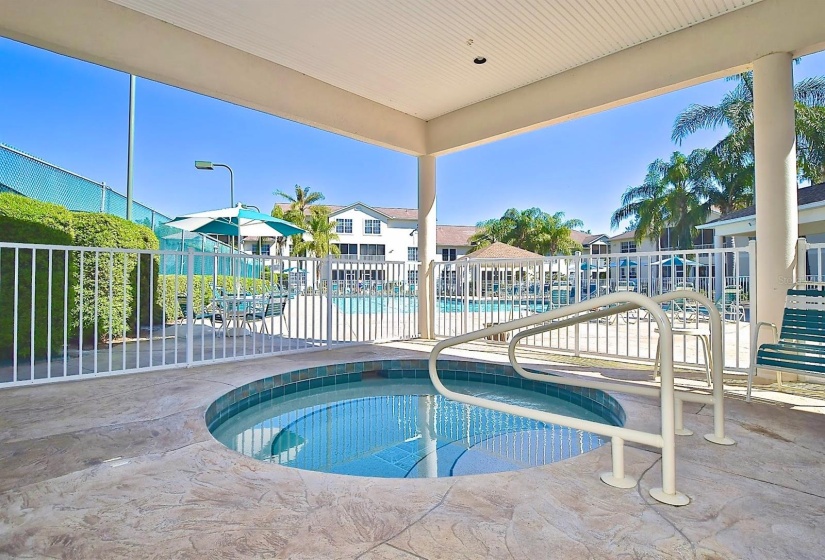 Spa area at pool