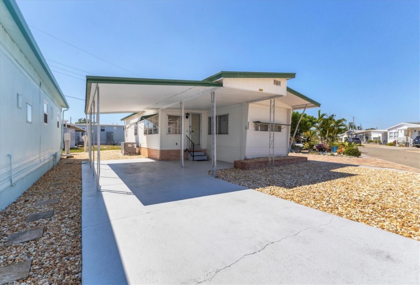 Covered porch and carport