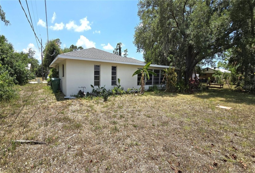 Rear view of home