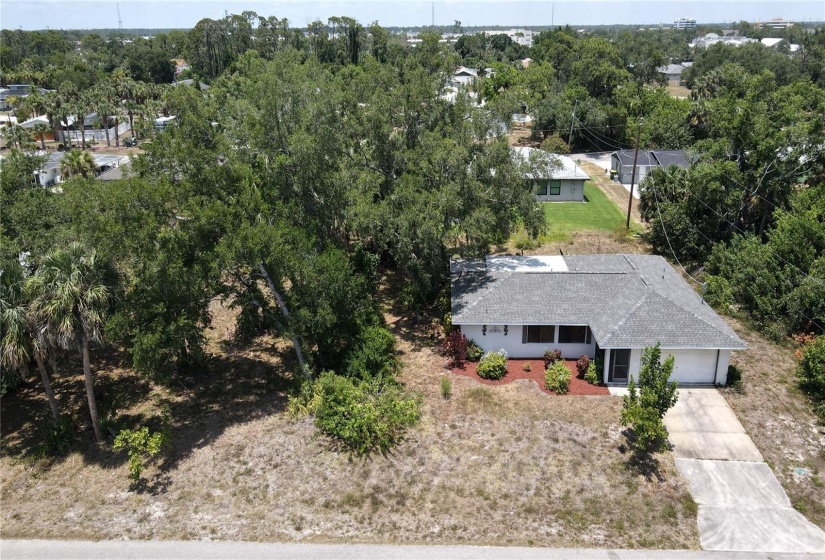 Aerial view of home & lot