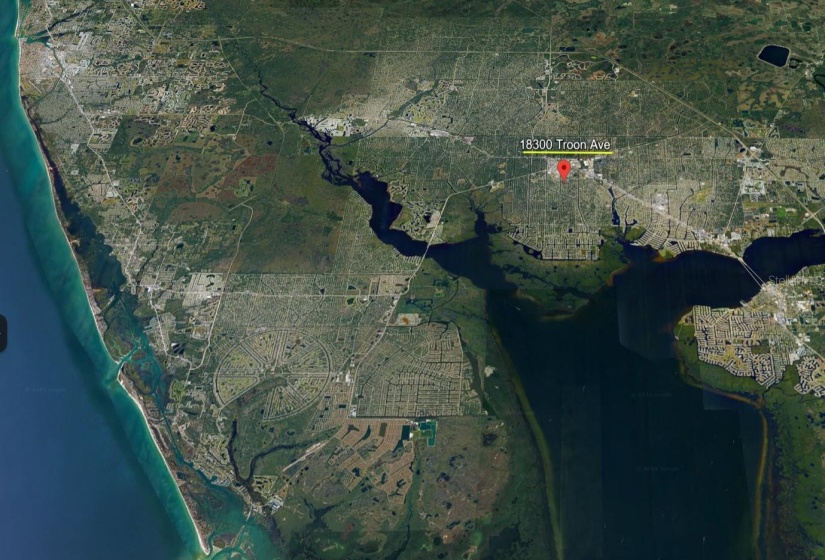 Aerial location of home within Charlotte County