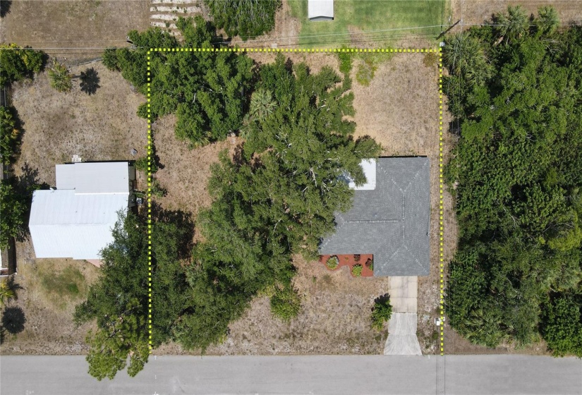 Aerial view of home & lot