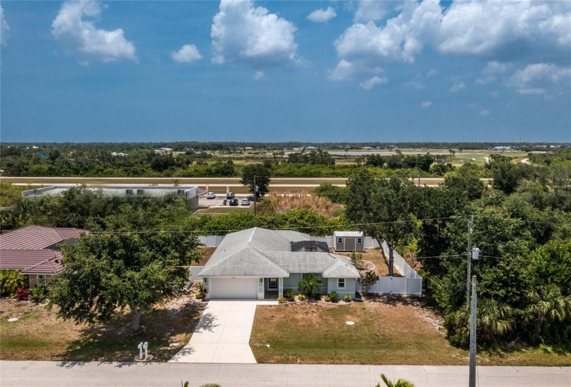 Aerial view of home