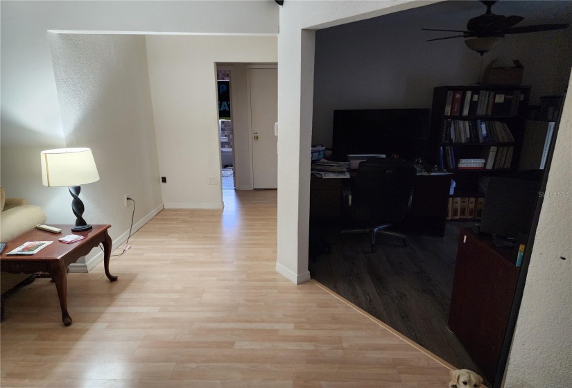 Wide hallway to 2nd bedroom and 2nd bathroom