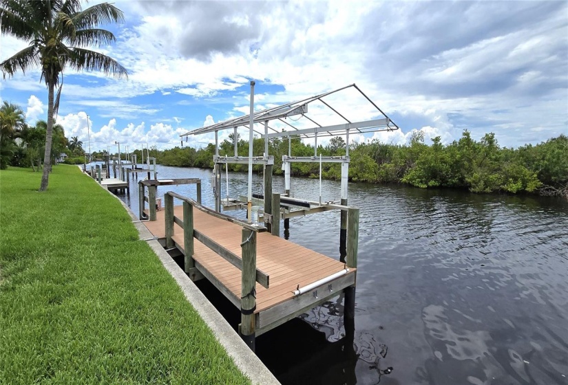 30 x 8 foot composite dock and lift