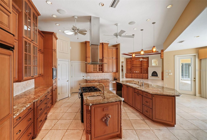 Custom kitchen with gas range