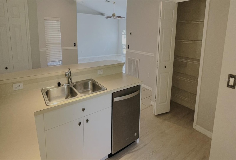 View from Kitchen to Living Area