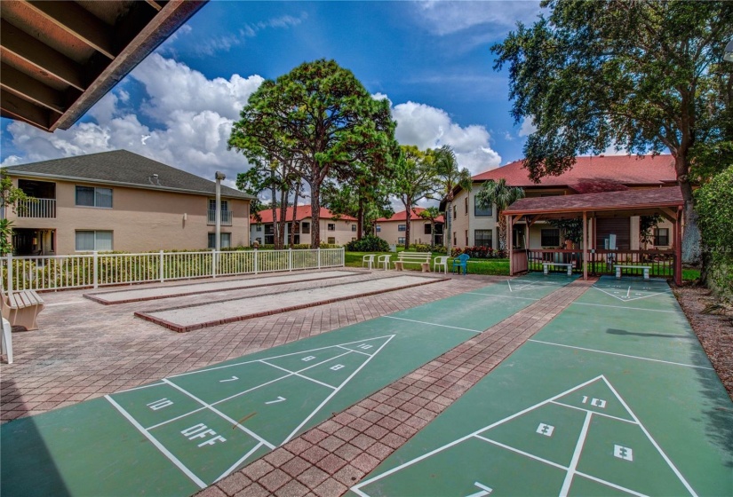 Shuffle Board and Horse Shoe area