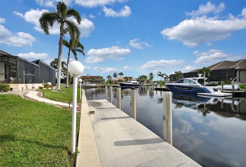 and down onto the dock