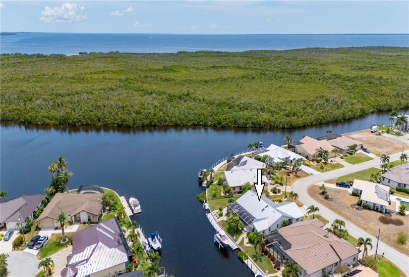 Charlotte Harbor just over the mangrove preserve