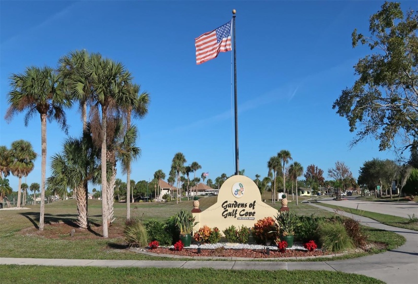 Gardens of Gulf Cove Community with Clubhouse in Picture Background