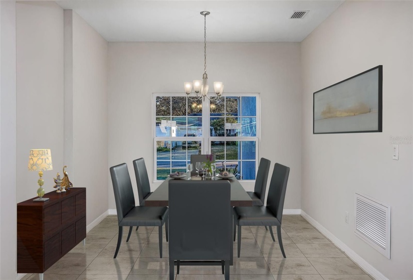 Dining Area virtually staged