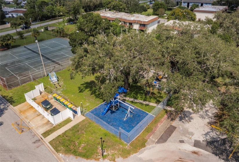 Playground and tennis courts