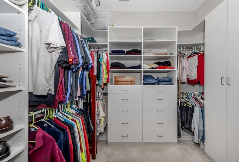 One of two custom master closets