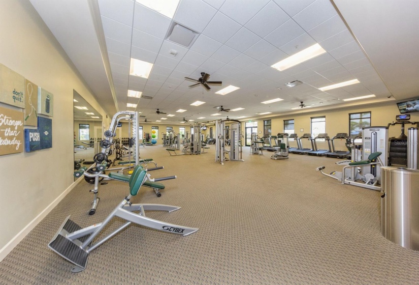 7,000 sf fitness center with classes