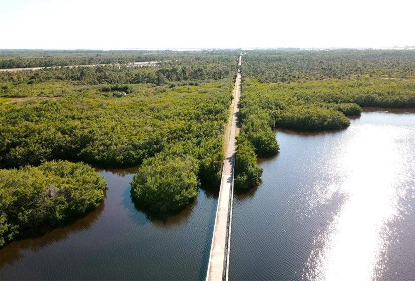 Pioneer Bike Trail with view over Coral Creek