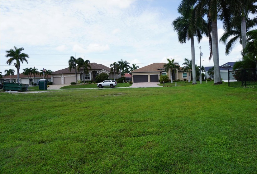 View towards street from back of lot