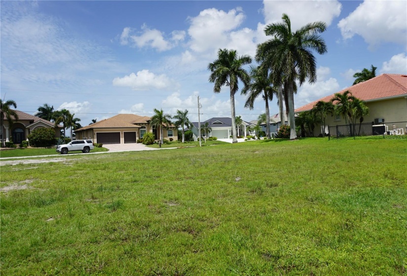 View towards street from back of lot