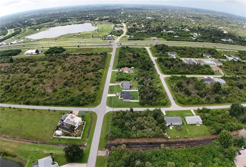 View towards State Road 776.  Lots on the right off of David Blvd and fronts on Grouse Ave.