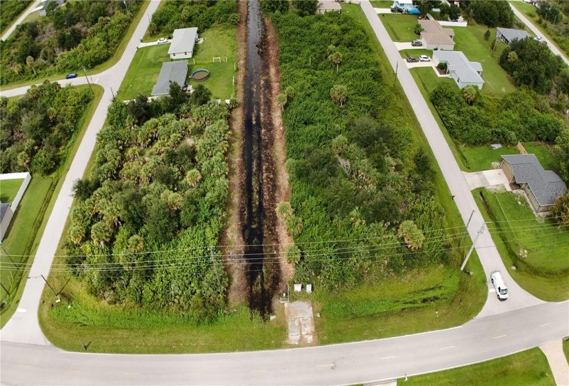 Two lots are on the left side. Taken from David Blvd side.