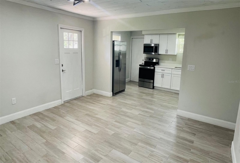 Living room looking into Kitchen