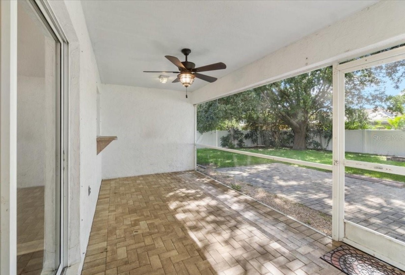 Rear screened porch