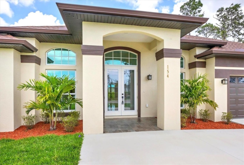 Double glass door front entrance