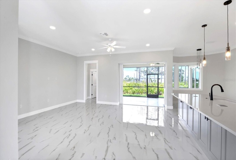 Family Room extends out to the lanai