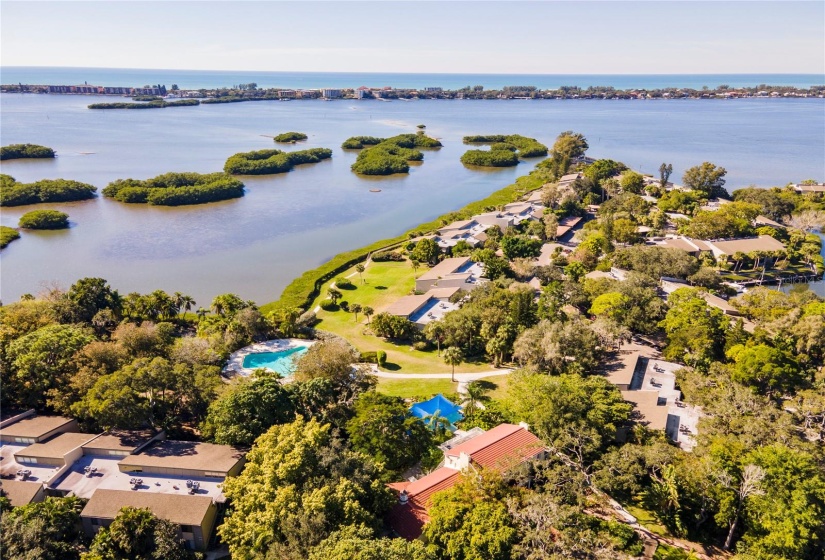 Overhead view of Pelican Cove