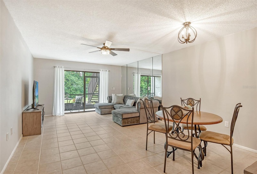 Living and dining room combination.