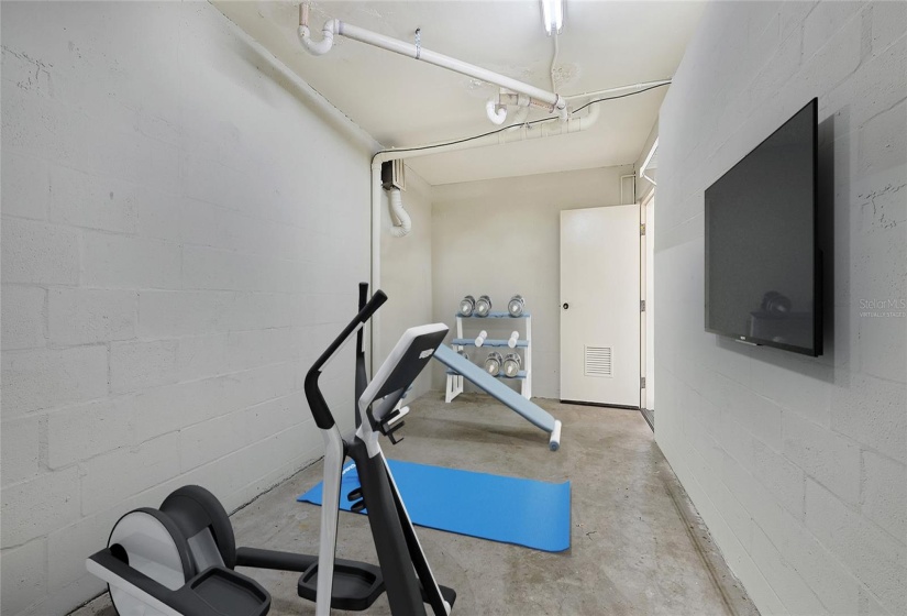 Private Storage Room - Great for a home gym (virtually staged)