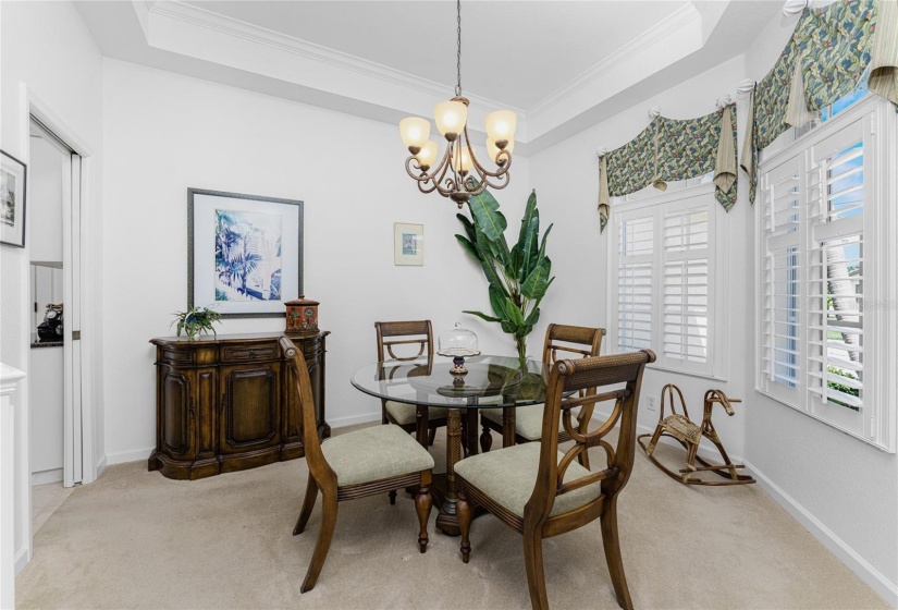 Formal dining area is located adjacent to the kitchen for easy meal serving!