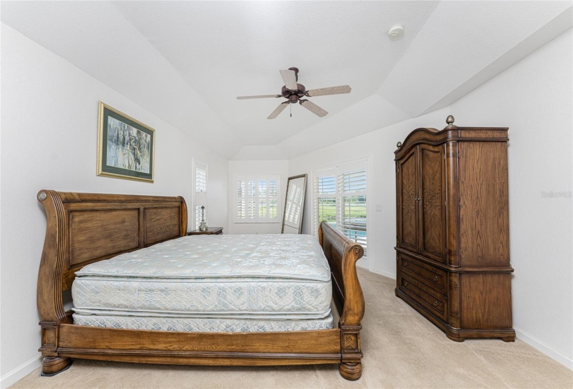 Custom tray ceiling in the main bedroom.