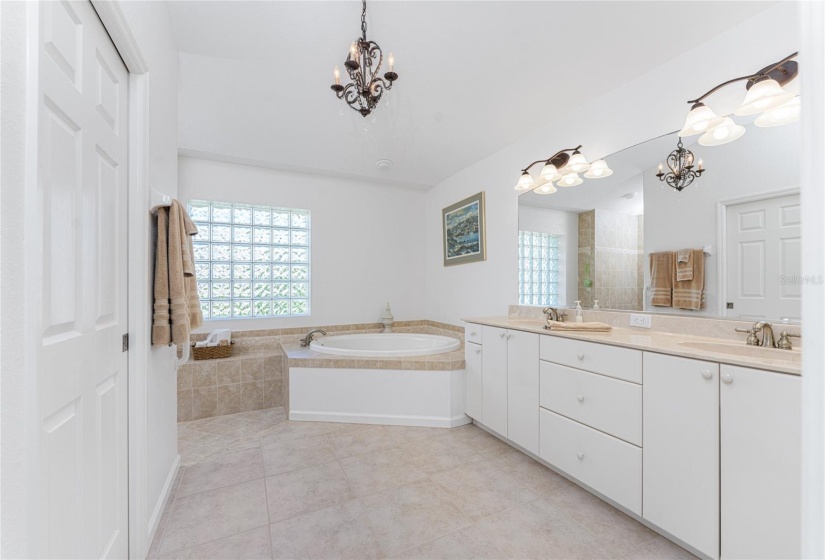 Main bath has a large vanity with dual sinks!