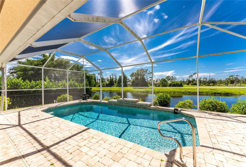 Custom paver deck around the pool!