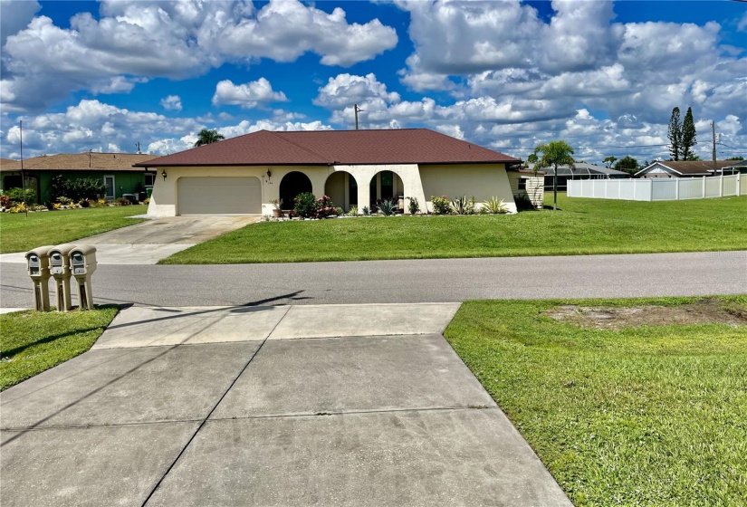 View from driveway