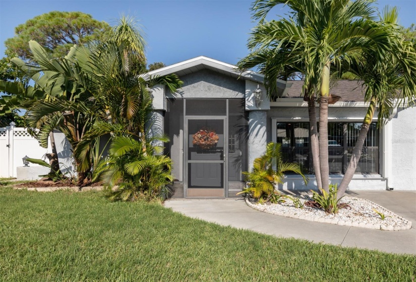 Lush Landscaping at the Front Entrance